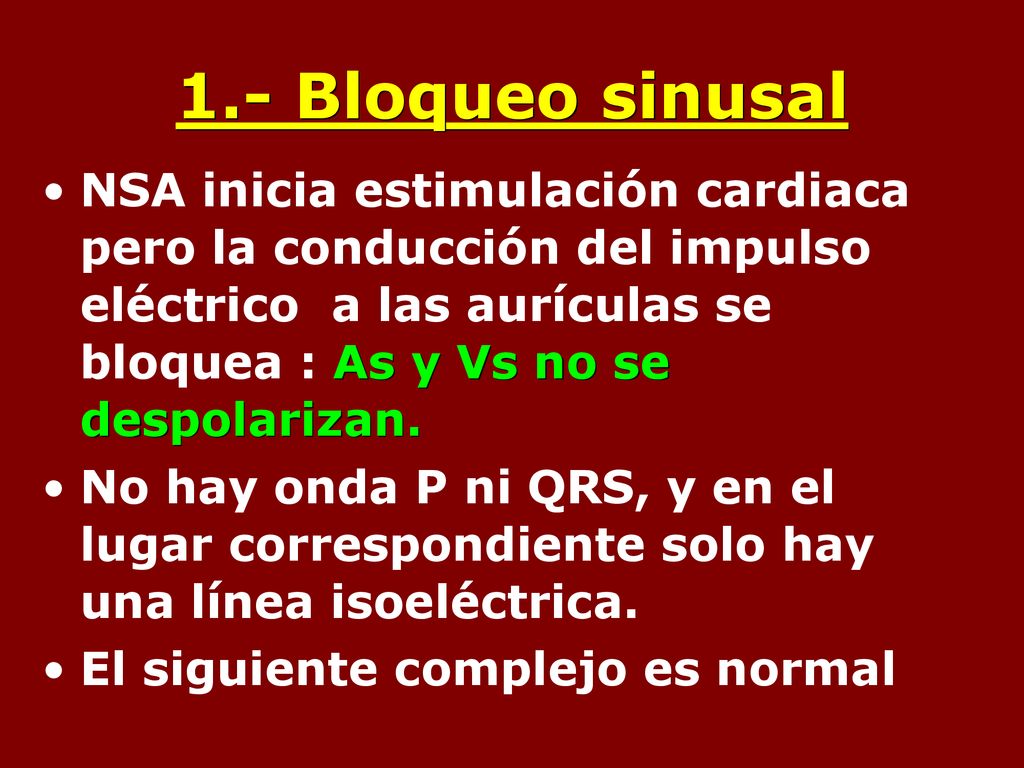 1.- Bloqueo sinusal