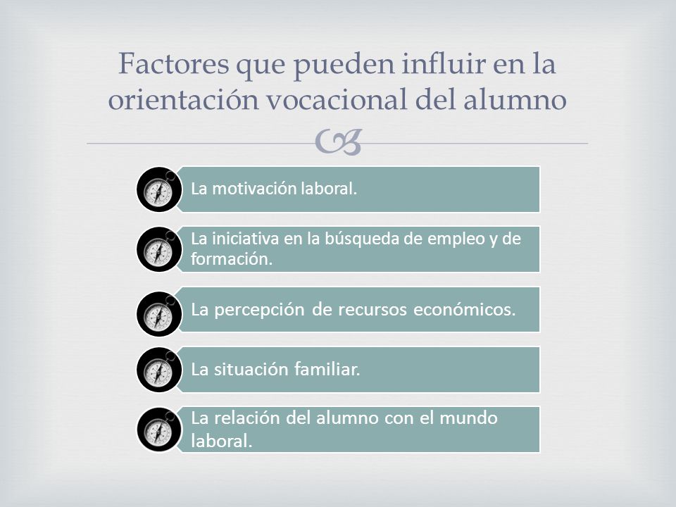 Factores que pueden influir en la orientación vocacional del alumno