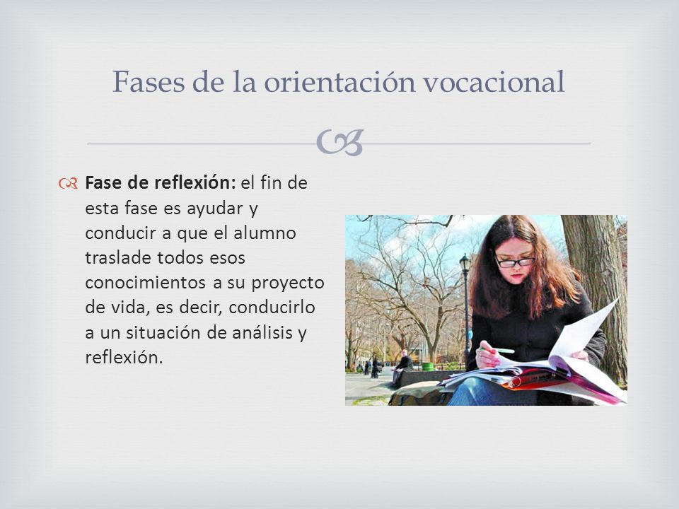 Fases de la orientación vocacional