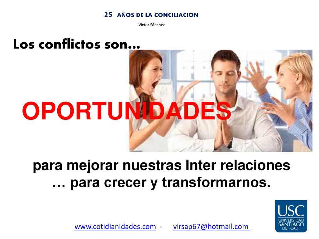 para mejorar nuestras Inter relaciones … para crecer y transformarnos.