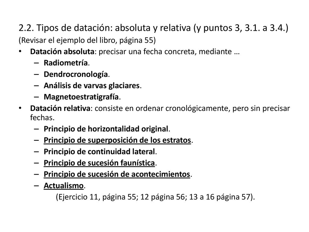 (Ejercicio 11, página 55; 12 página 56; 13 a 16 página 57).