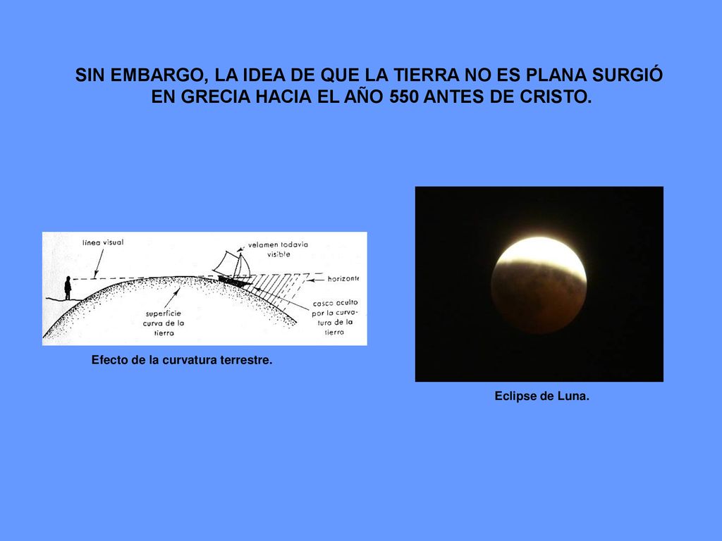 SIN EMBARGO, LA IDEA DE QUE LA TIERRA NO ES PLANA SURGIÓ