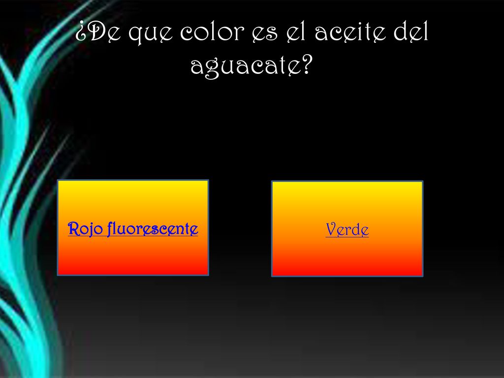¿De que color es el aceite del aguacate