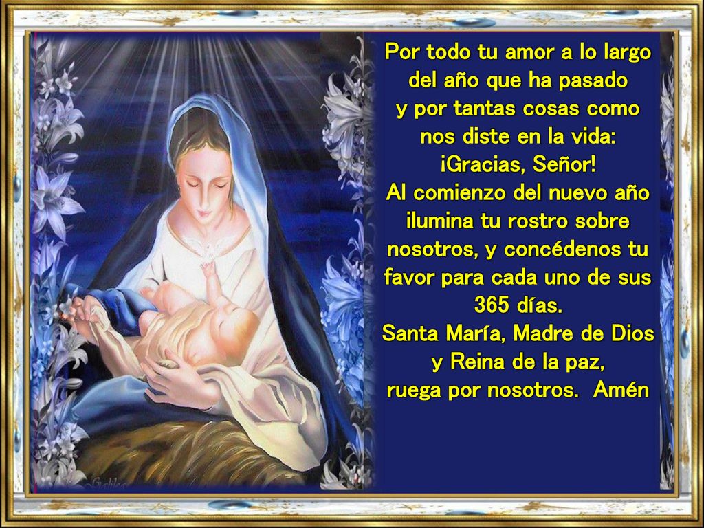 Por todo tu amor a lo largo del año que ha pasado