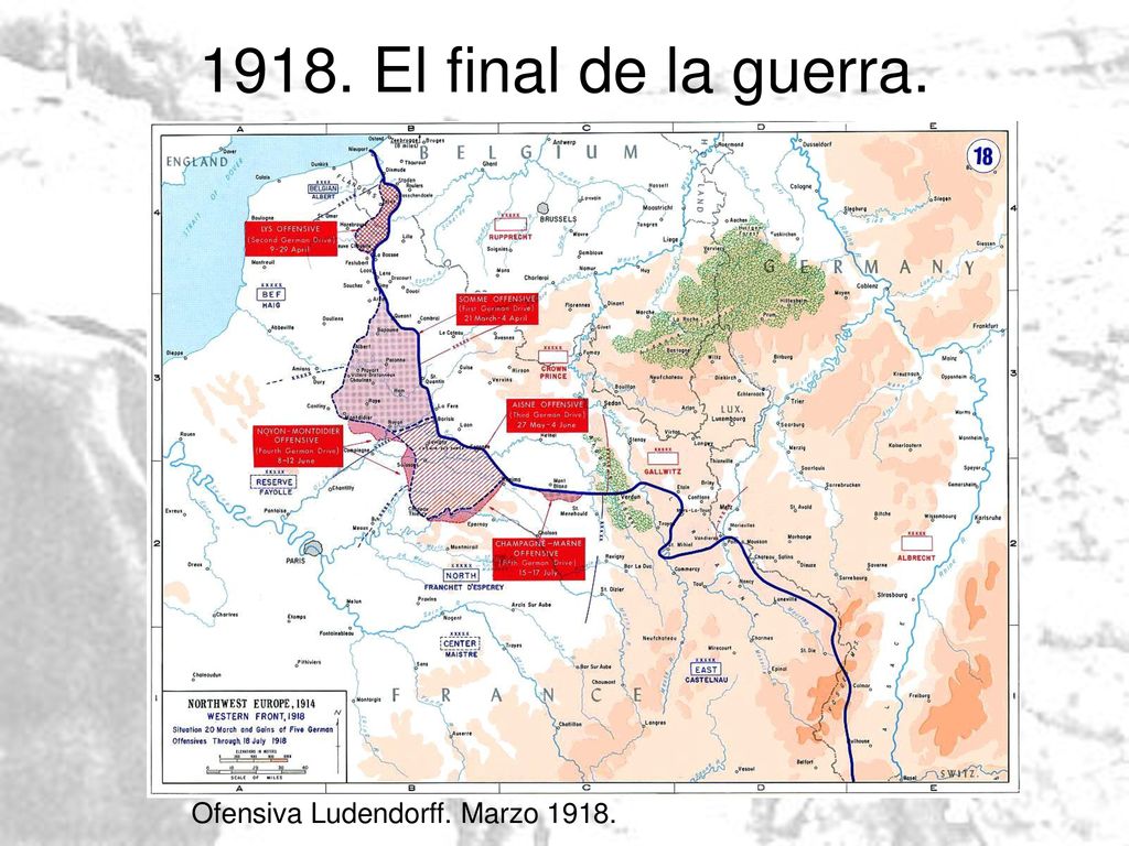 1918. El final de la guerra. Ofensiva Ludendorff. Marzo 1918.