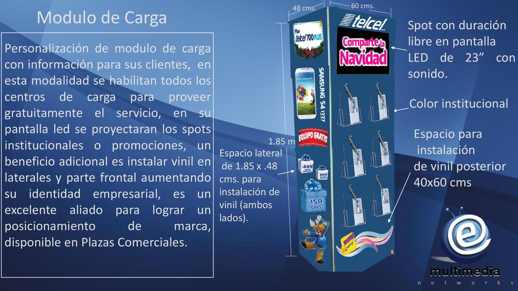 Modulo de Carga Spot con duración libre en pantalla
