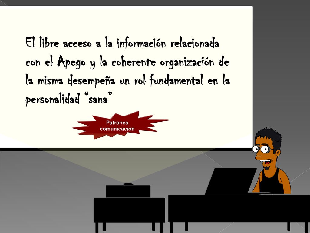 El libre acceso a la información relacionada con el Apego y la coherente organización de la misma desempeña un rol fundamental en la personalidad sana