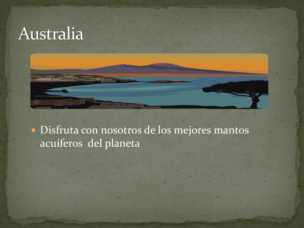 Australia Disfruta con nosotros de los mejores mantos acuíferos del planeta