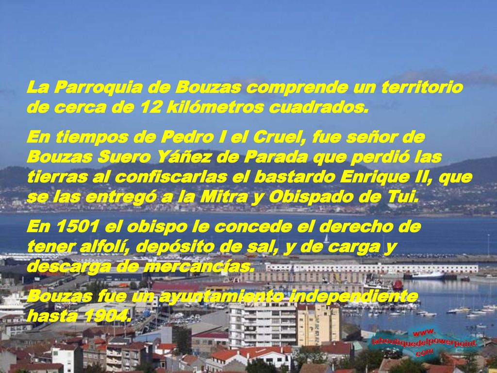La Parroquia de Bouzas comprende un territorio de cerca de 12 kilómetros cuadrados.