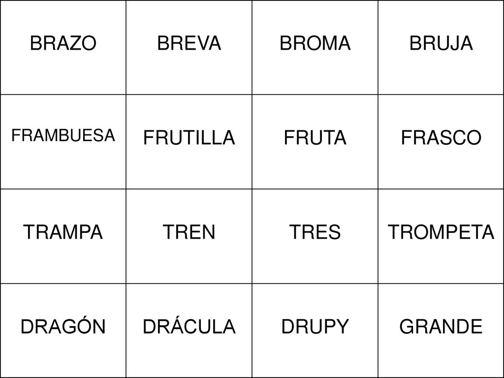 BRAZO BREVA BROMA BRUJA FRUTILLA FRUTA FRASCO TRAMPA TREN TRES