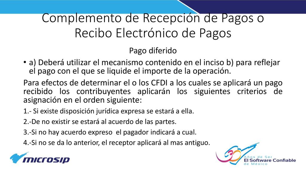 Complemento de Recepción de Pagos o Recibo Electrónico de Pagos