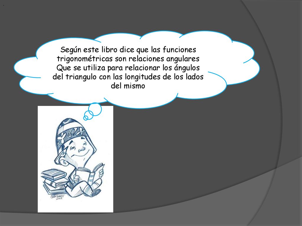 . Según este libro dice que las funciones trigonométricas son relaciones angulares.