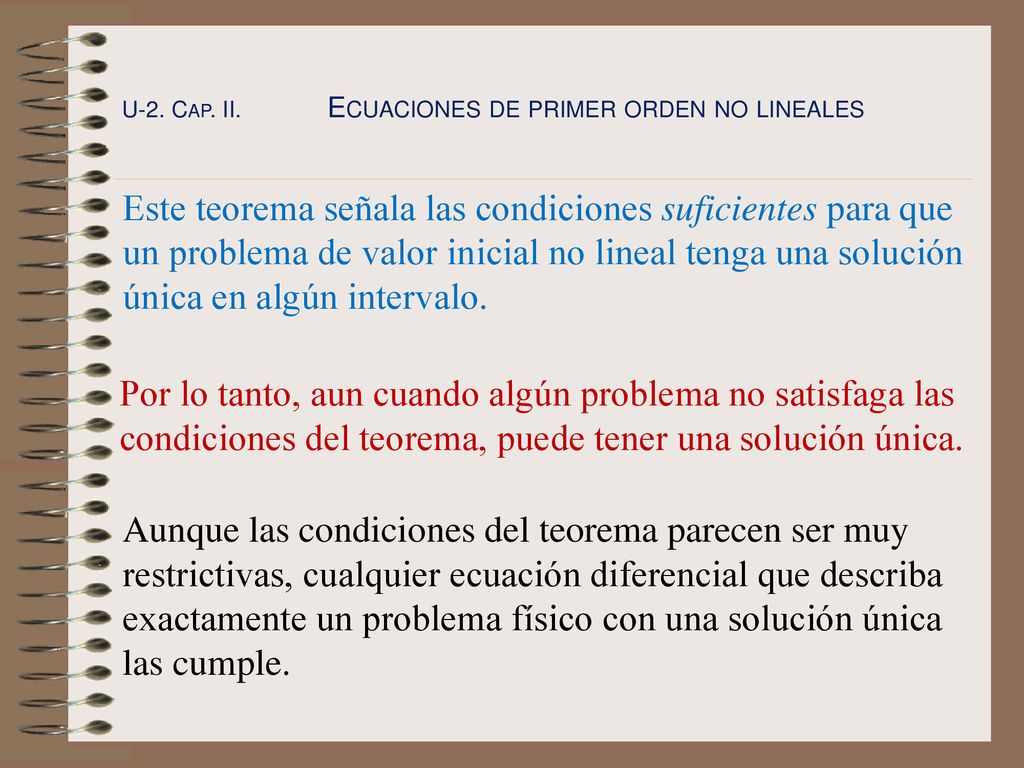 U-2. Cap. II. Ecuaciones de primer orden no lineales