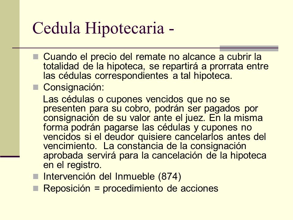 Cedula Hipotecaria -