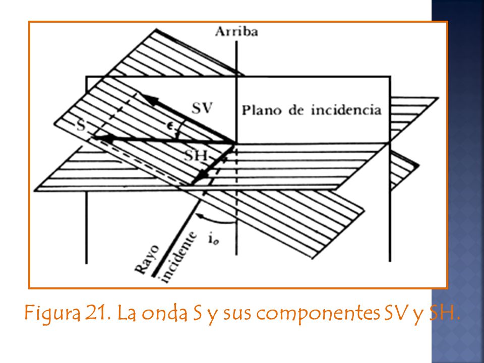 Figura 21. La onda S y sus componentes SV y SH.