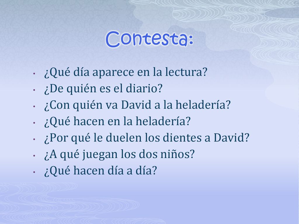 Contesta: ¿Qué día aparece en la lectura ¿De quién es el diario