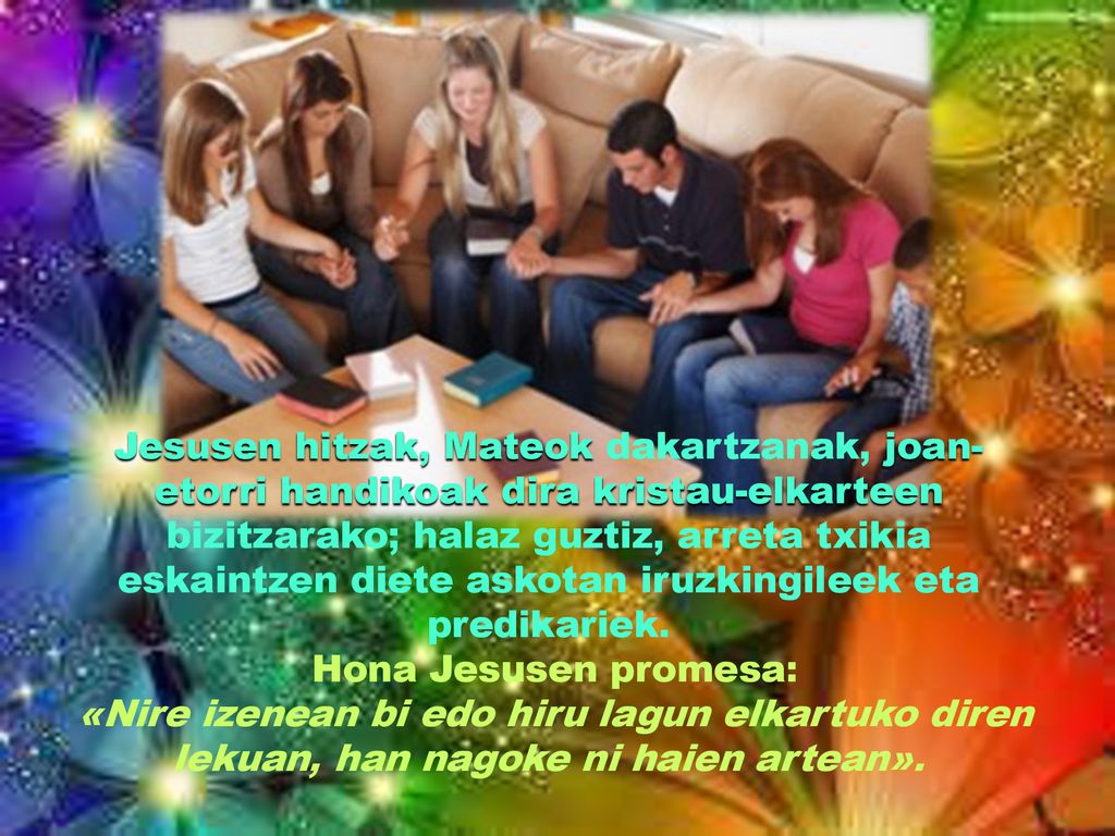 Jesusen hitzak, Mateok dakartzanak, joan-etorri handikoak dira kristau-elkarteen bizitzarako; halaz guztiz, arreta txikia eskaintzen diete askotan iruzkingileek eta predikariek.