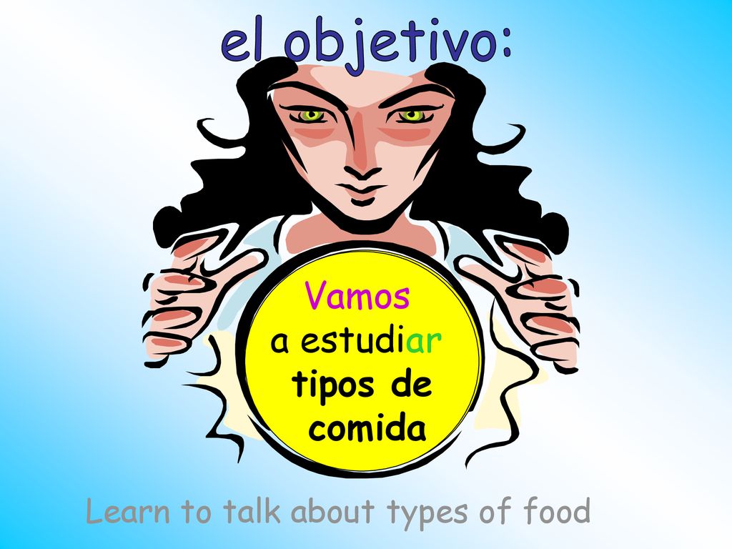 el objetivo: Vamos ¿Qué vamos a estudiar a estudiar tipos de hoy