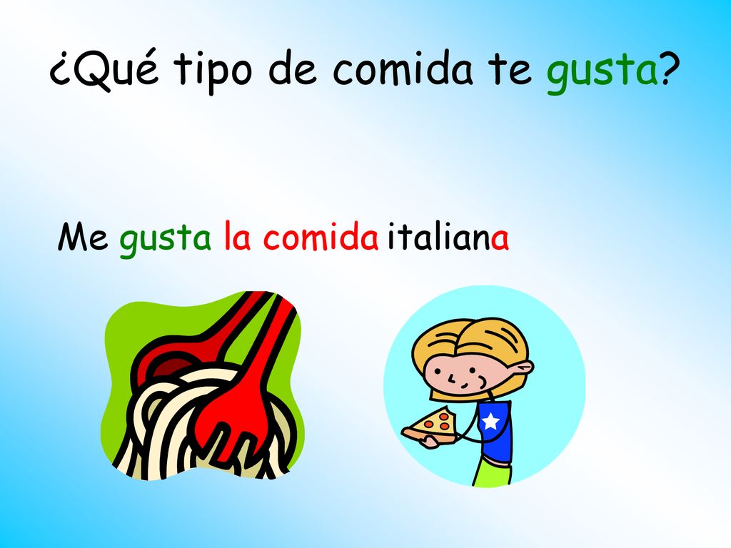 ¿Qué tipo de comida te gusta