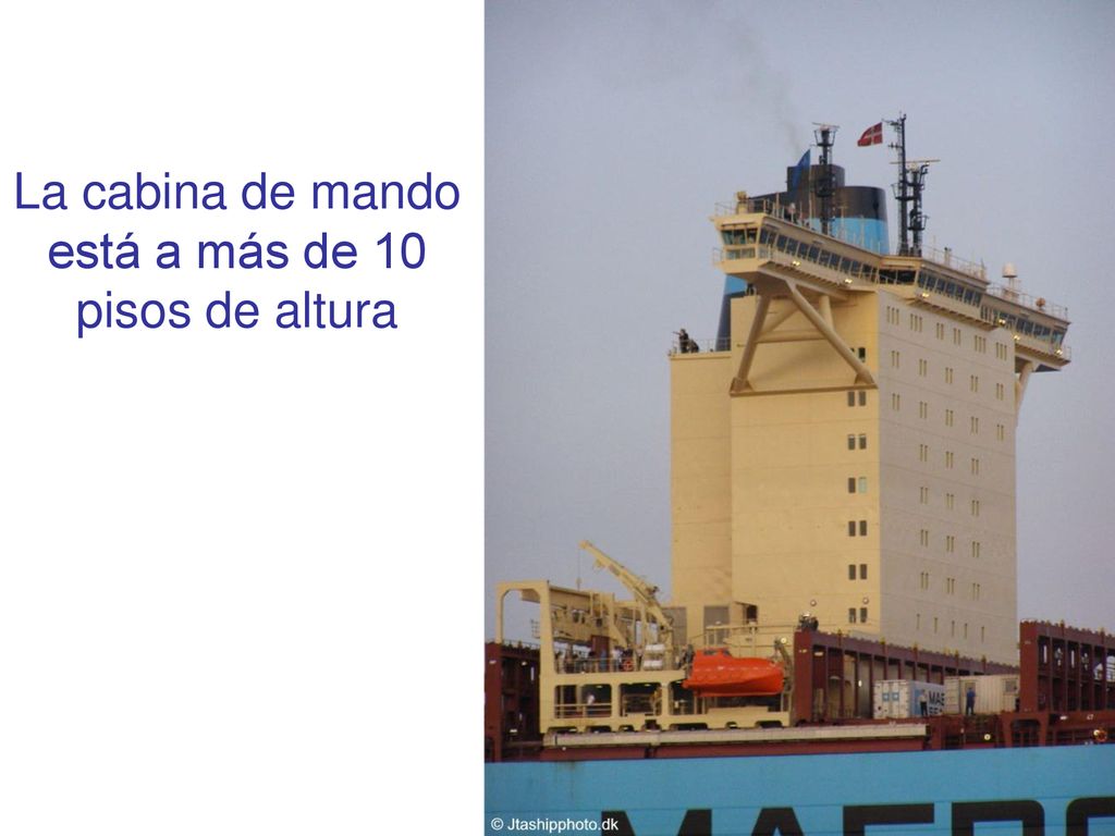 La cabina de mando está a más de 10 pisos de altura