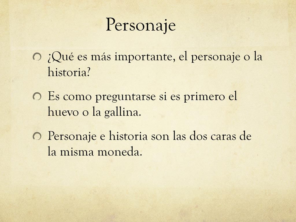Personaje ¿Qué es más importante, el personaje o la historia