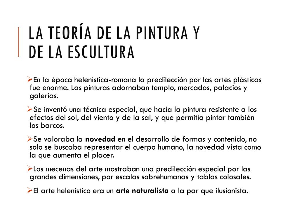 La teoría de la pintura y de la escultura