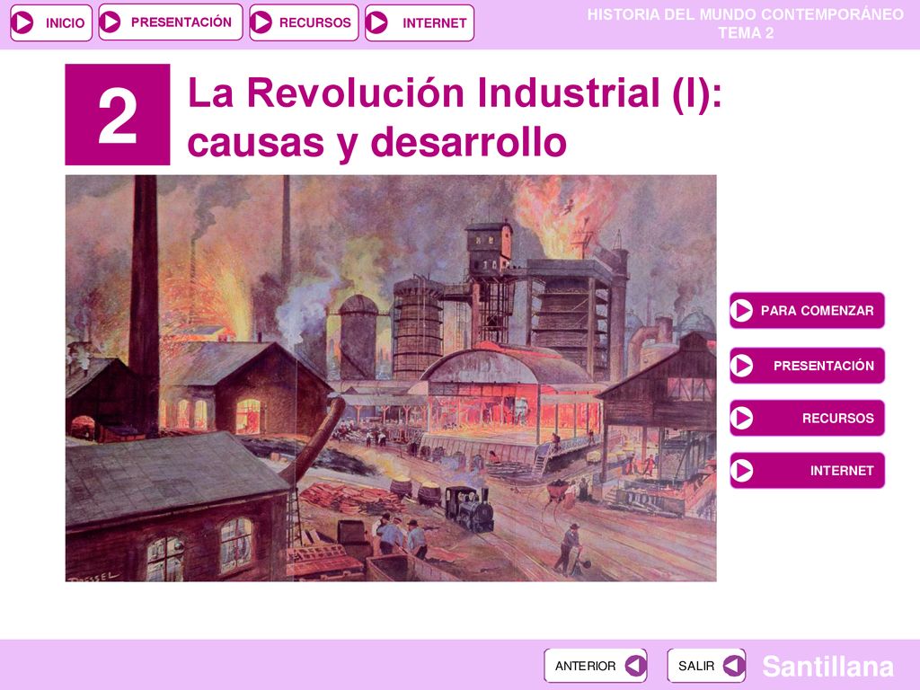 2 La Revolución Industrial (I): causas y desarrollo PARA COMENZAR