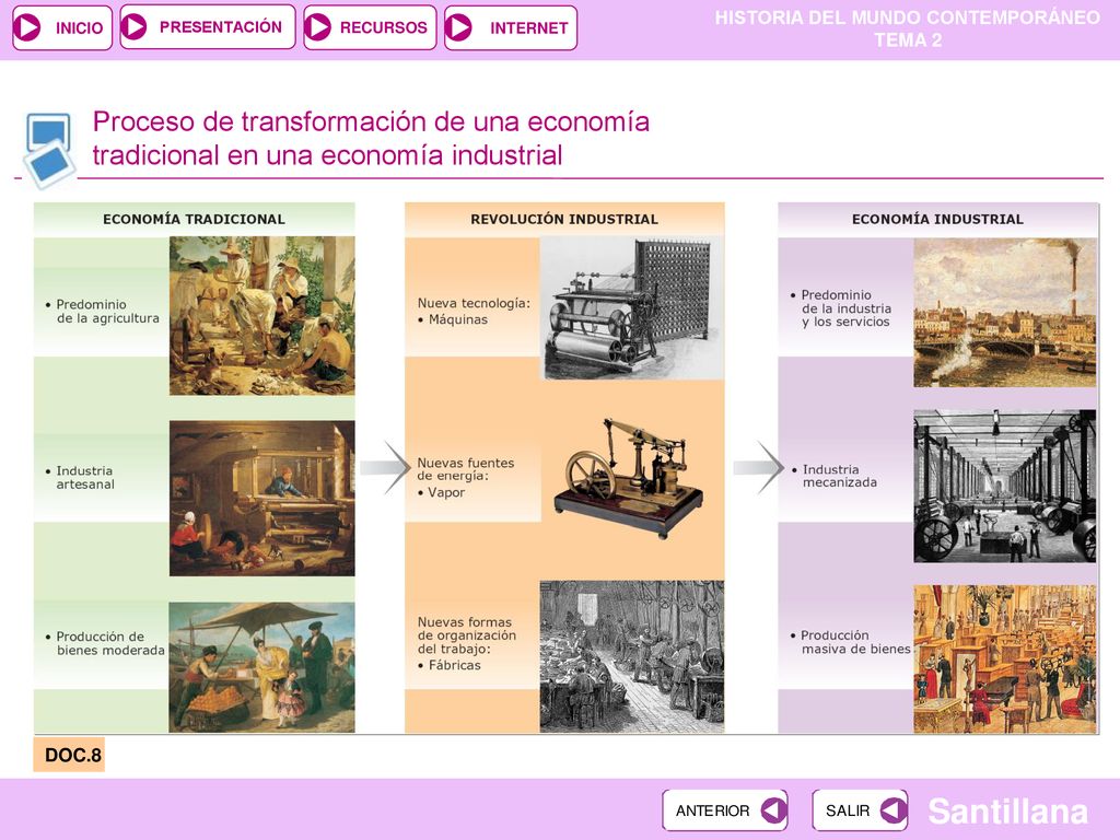 Proceso de transformación de una economía tradicional en una economía industrial