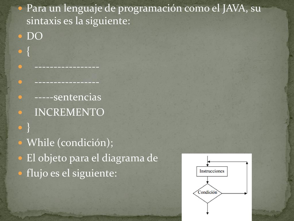 Para un lenguaje de programación como el JAVA, su sintaxis es la siguiente: