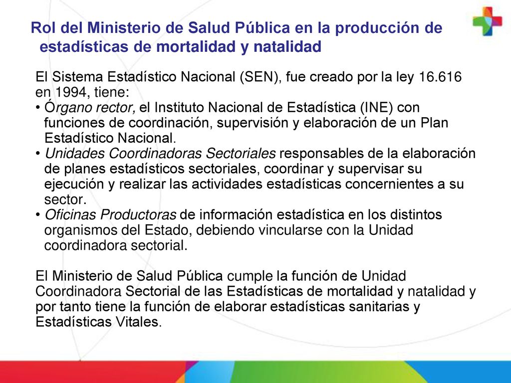 Rol del Ministerio de Salud Pública en la producción de estadísticas de mortalidad y natalidad