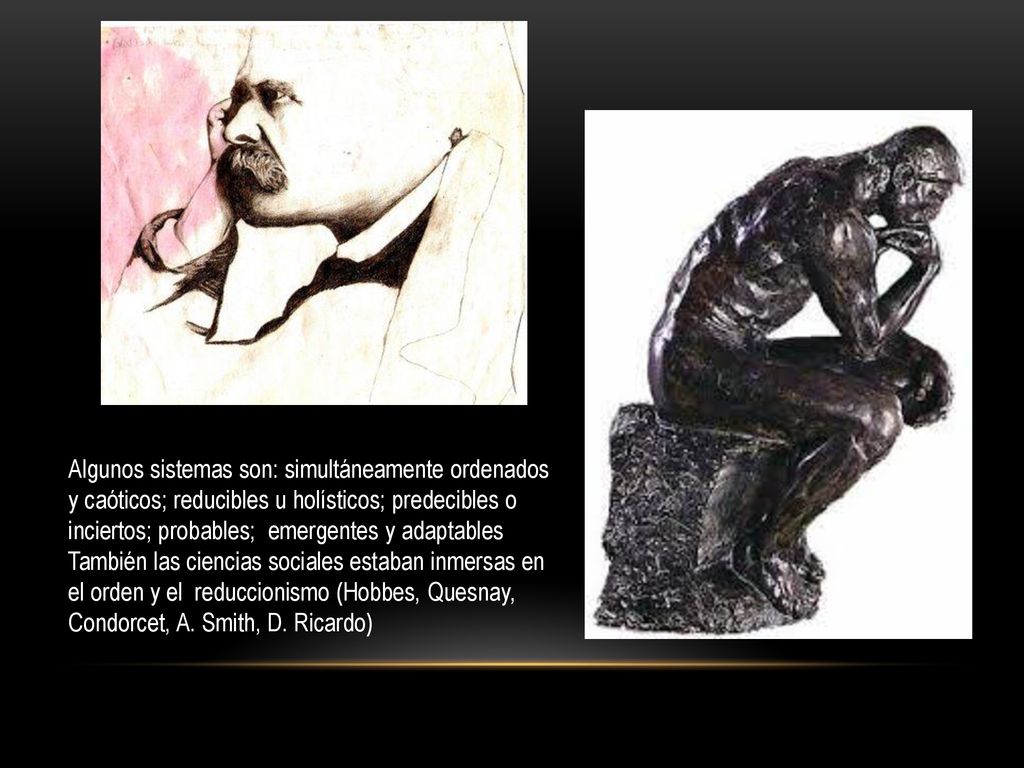 Algunos sistemas son: simultáneamente ordenados y caóticos; reducibles u holísticos; predecibles o inciertos; probables; emergentes y adaptables