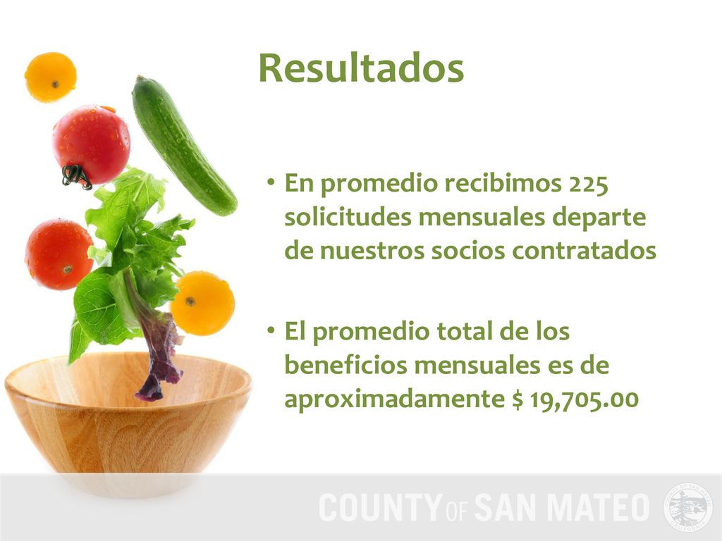 Resultados En promedio recibimos 225 solicitudes mensuales departe de nuestros socios contratados.
