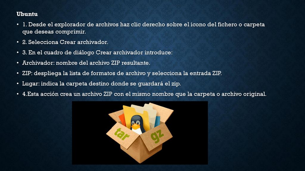 Ubuntu 1. Desde el explorador de archivos haz clic derecho sobre el icono del fichero o carpeta que deseas comprimir.