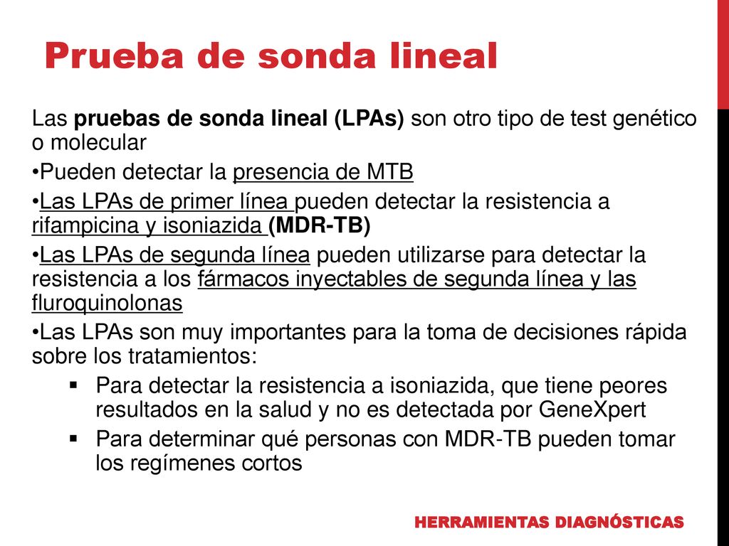 Prueba de sonda lineal Las pruebas de sonda lineal (LPAs) son otro tipo de test genético o molecular.