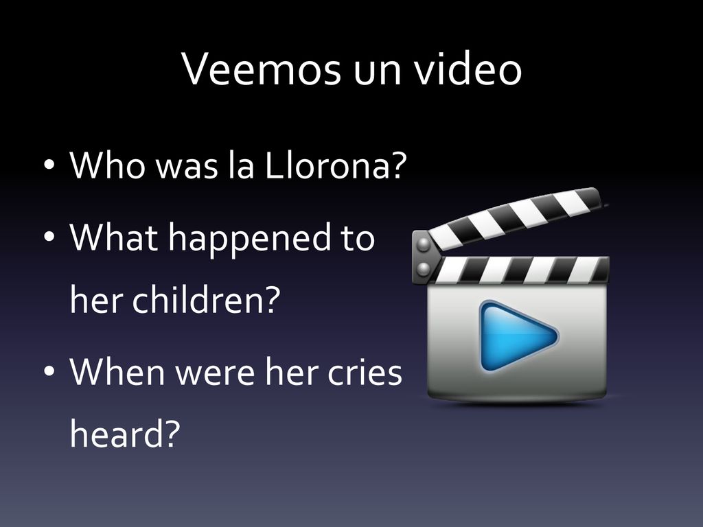 Veemos un video Who was la Llorona What happened to her children