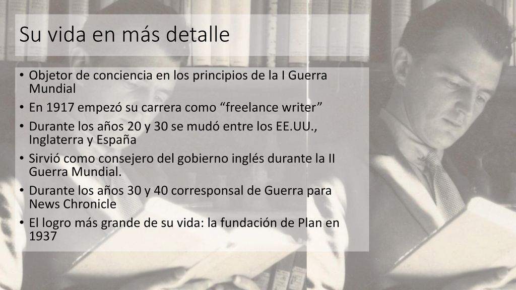 Su vida en más detalle Objetor de conciencia en los principios de la I Guerra Mundial. En 1917 empezó su carrera como freelance writer