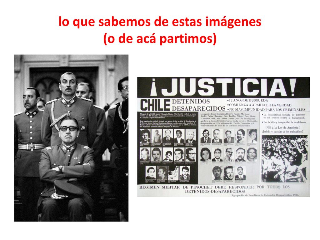 lo que sabemos de estas imágenes (o de acá partimos)