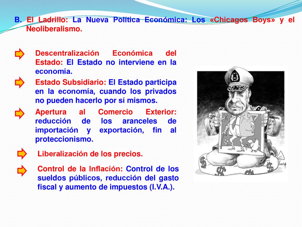 B. El Ladrillo: La Nueva Política Económica: Los «Chicagos Boys» y el Neoliberalismo.