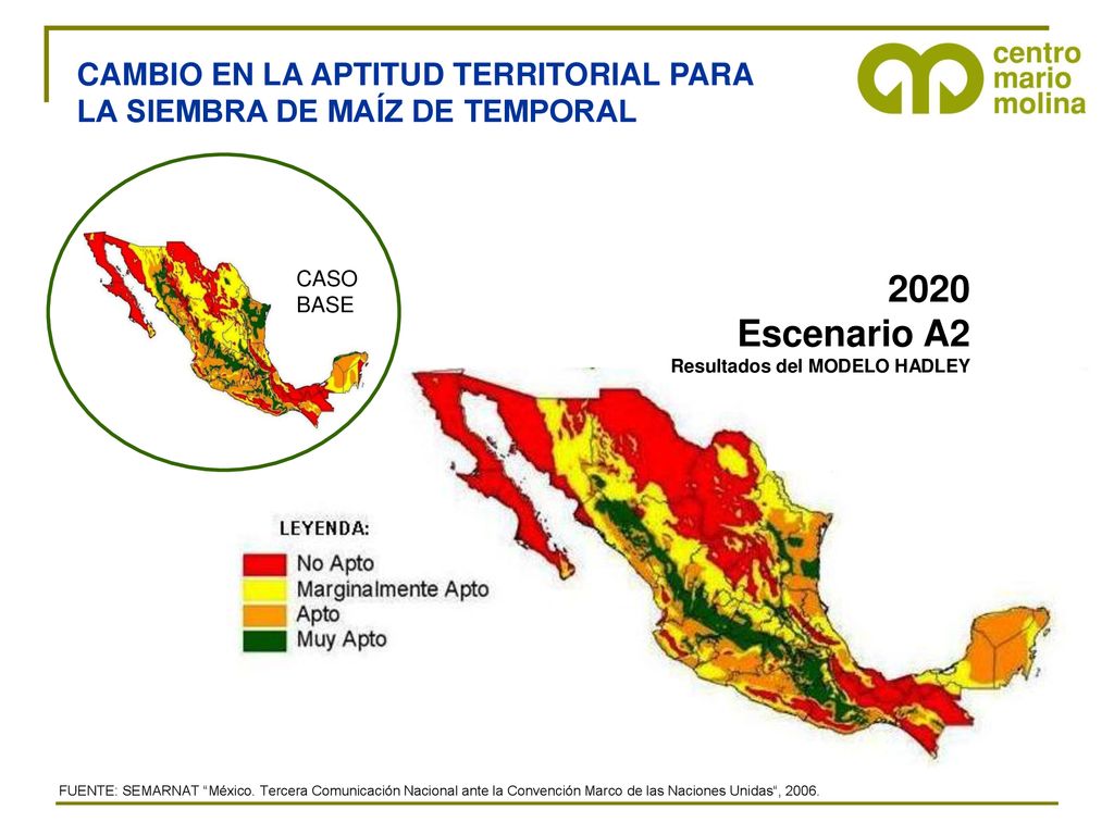 CAMBIO EN LA APTITUD TERRITORIAL PARA LA SIEMBRA DE MAÍZ DE TEMPORAL