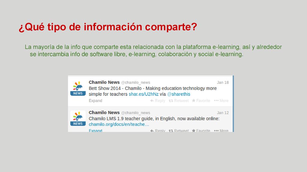 ¿Qué tipo de información comparte