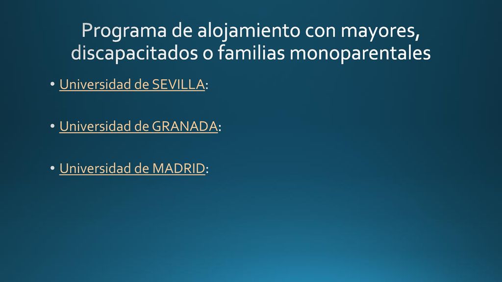 Programa de alojamiento con mayores, discapacitados o familias monoparentales