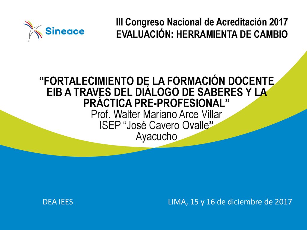 Prof. Walter Mariano Arce Villar ISEP José Cavero Ovalle Ayacucho