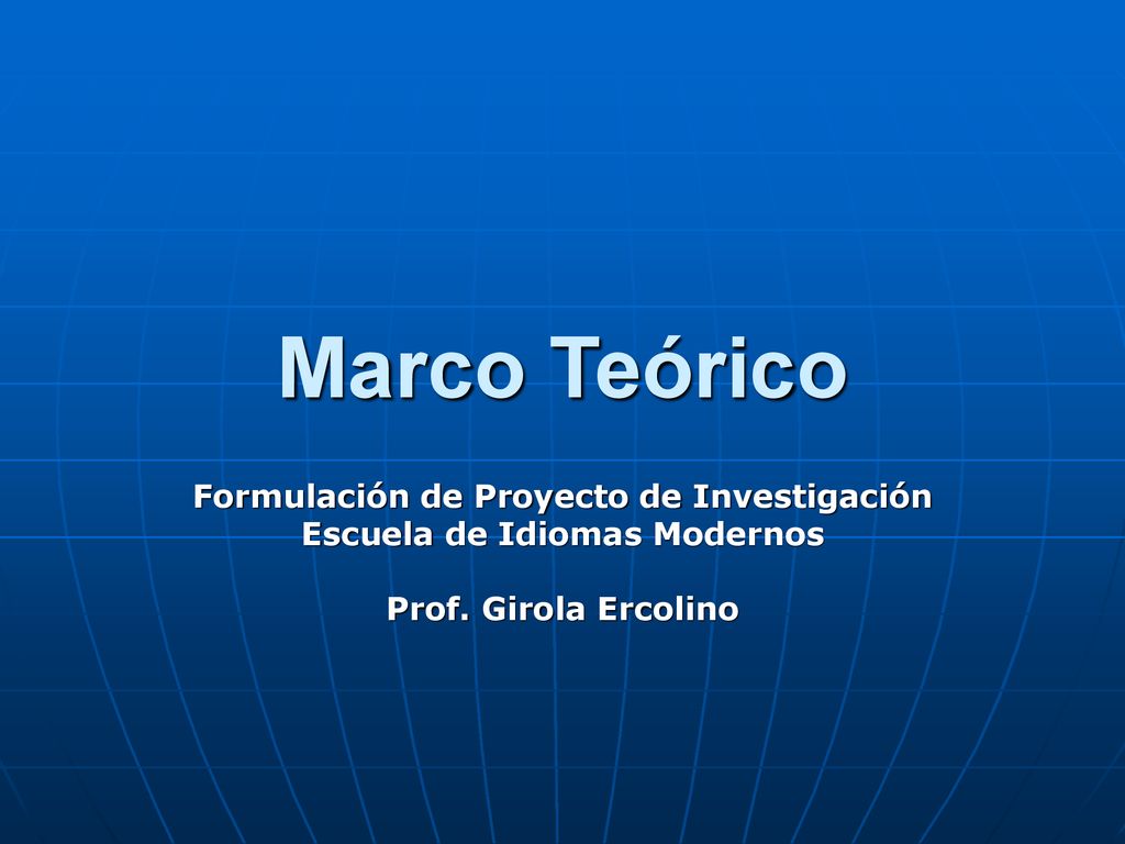 Formulación de Proyecto de Investigación Escuela de Idiomas Modernos
