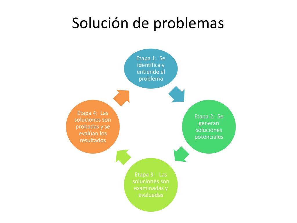 Solución de problemas Etapa 1: Se identifica y entiende el problema