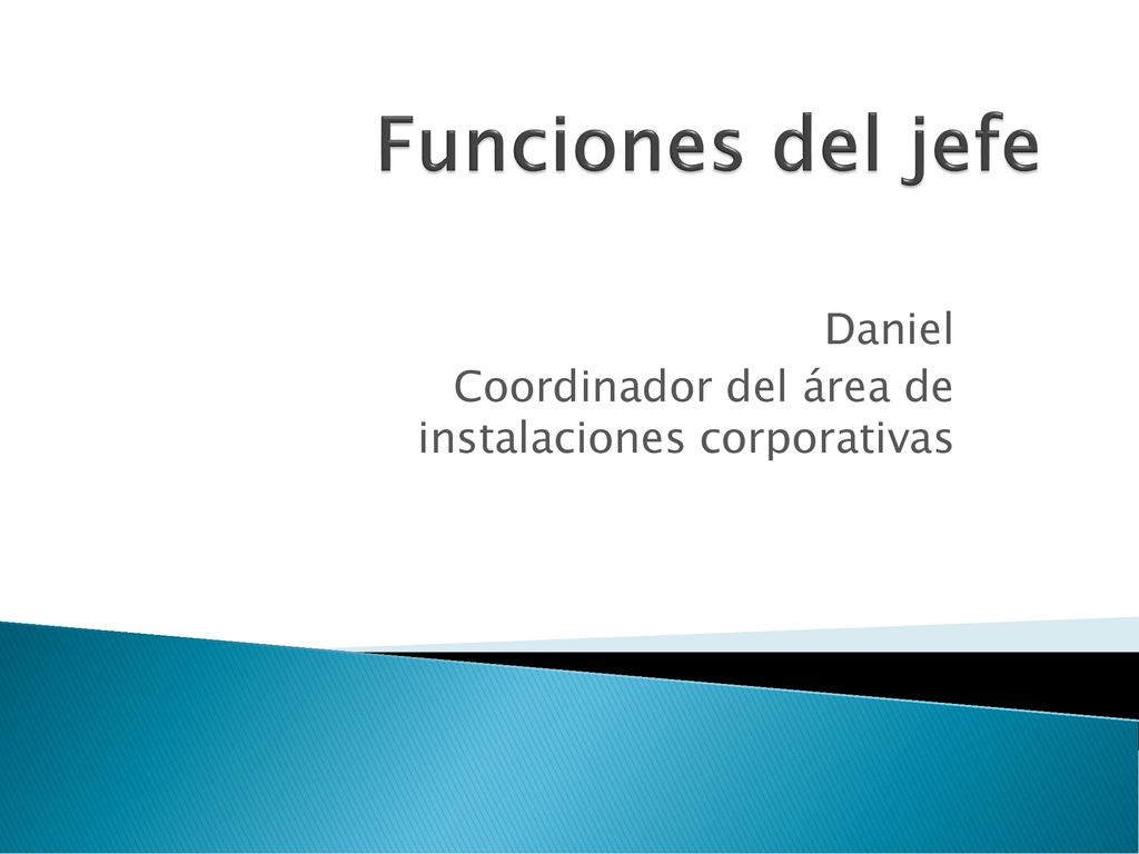 Daniel Coordinador del área de instalaciones corporativas