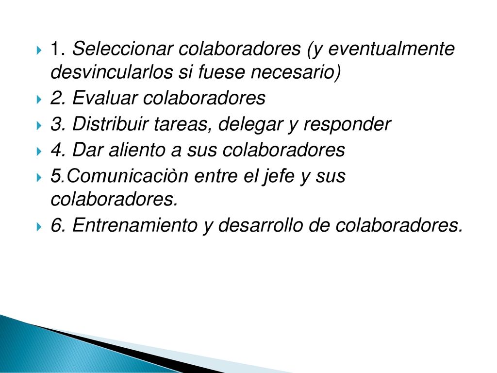 1. Seleccionar colaboradores (y eventualmente desvincularlos si fuese necesario)
