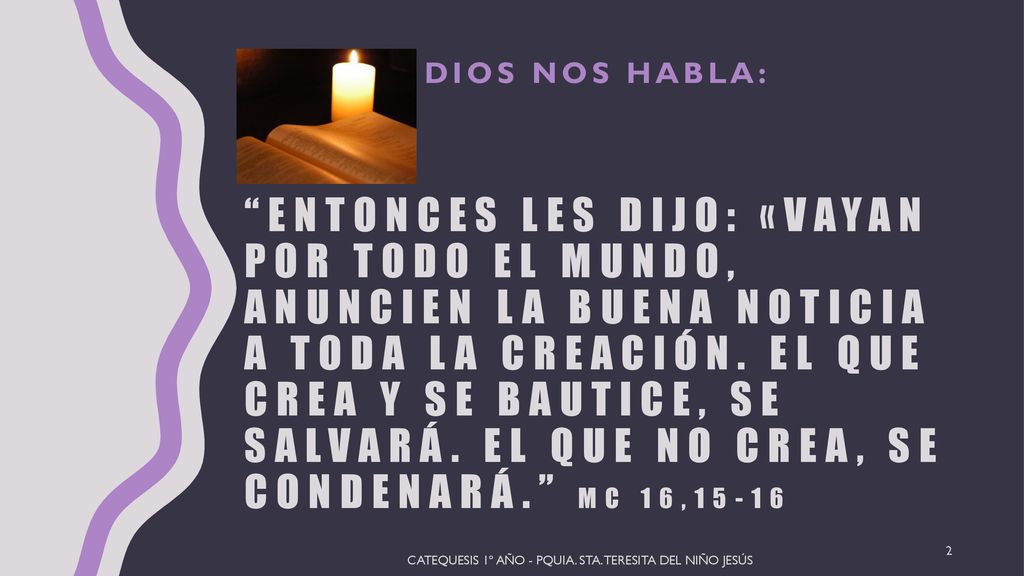 CATEQUESIS 1º AÑO - PQUIA. STA. TERESITA DEL NIÑO JESÚS