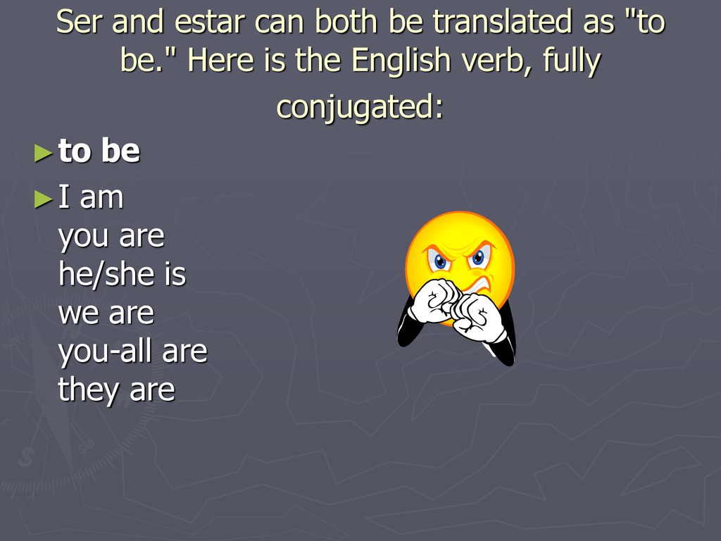 Ser and estar can both be translated as to be