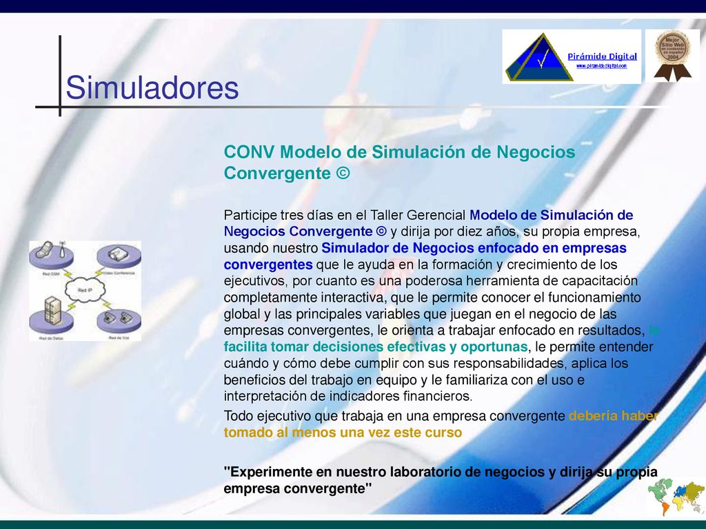 Simuladores CONV Modelo de Simulación de Negocios Convergente ©