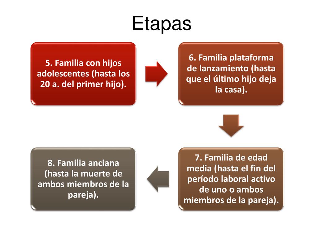 Etapas 5. Familia con hijos adolescentes (hasta los 20 a. del primer hijo).